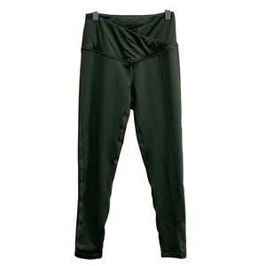 Z by Zella Crossover Waist Leggings‎ XS Green High Rise 7/8 Activewear Tights